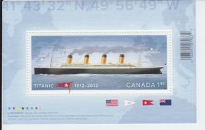 2012 Canada Titanic SS (Scott 2535) MNH