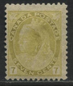 Canada QV 1897 7 cents Numeral mint o.g.