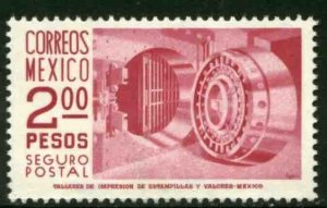 MEXICO G23 $2.00P 1950 Def 8th Issue Fosforescent coated MNH