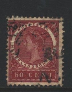 Netherlands Indies Sc#57 Used - paper adhesion reverse