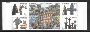 Sweden #1801-08a, MNH Viking Heritage, Booklet (my1104)