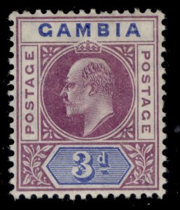 GAMBIA EDVII SG61, 3d purple and ultramarine, M MINT. Cat £19.