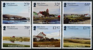 Falkland Islands 2021 MNH Landscapes Stamps Mike Peake Pt II Settlements 6v Set