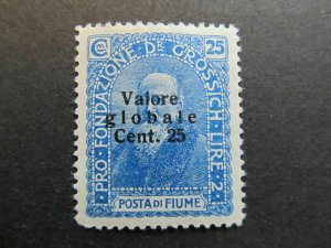 A4P5F5 Fiume 1919-20 surch 25c on 25c mh*