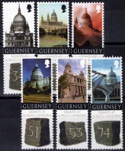 ZAYIX Guernsey 1004-1009 MNH St. Paul's Cathedral Architecture 090823S22M