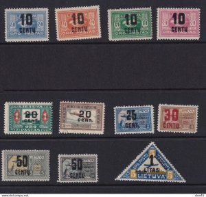 Lithuania 1822 Air Post Overprints Full set MH Mi176-86 CV 110 euro 15821