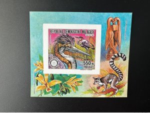 Madagascar 1993 Mi. Bl. 211B a ND Silver Original Packaging Rotary Lions International Bird-