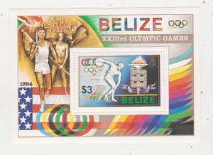 Belize-Scott # 721 MNH Sheet-Sports-Olympics-Los Angeles-1984