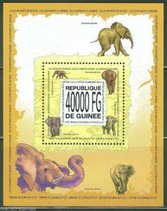 GUINEA 2013 ELEPHANTS SOUVENIR SHEET    MINT NEVER HINGED