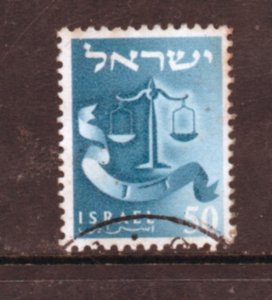 Israel  Scott # 109 used single