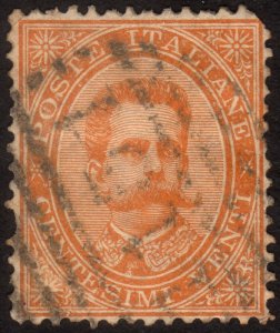 1879, Italy 20c, Umberto I, Used, Sc 47