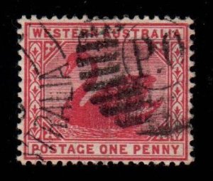 1899-1901 WESTERN AUSTRALIA 1899 Swan 1d wmk Crown WA