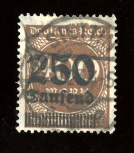 1923 Germany Scott #258 Inflation Era Stamp in Used Condition