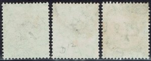 TRINIDAD 1905 POSTAGE DUE 2D 3D AND 4D WMK MULTI CROWN CA USED