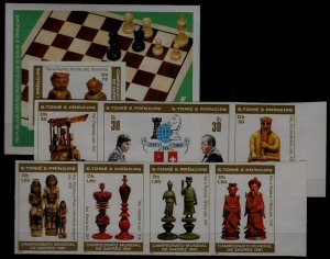 St.Thomas Prince 618-25 MNH imperf. Chess