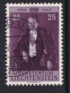 Liechtenstein  #305  used  1956  Prince 25rp