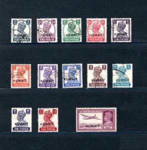 Kuwait #59-71   VF, Used, Complete Set,  CV $164.75 .....  3340010