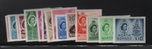 N. Borneo Scott # 261 - 275 VF mint set OG lightly hinged cv $ 85 ! see pic !