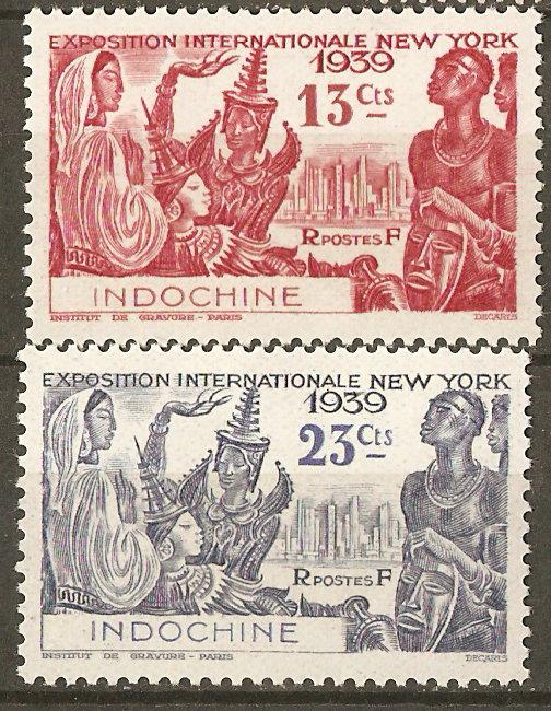 Indo-china Indochine 203-4 SG 252-3 MLH VF 1939 SCV $2.05