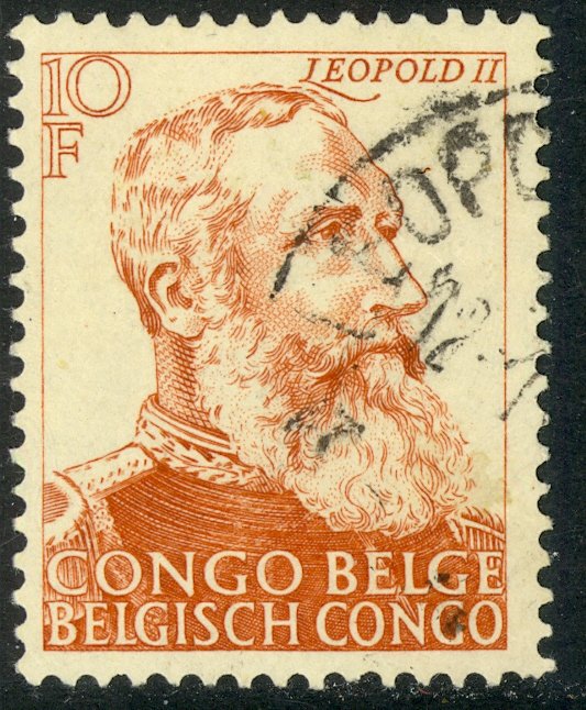 BELGIAN CONGO 1947 10fr Abolition of Slavery Anniversary Issue Sc 230 VFU