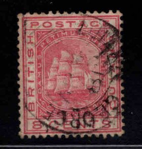 British Guiana Scott 76 Used tall ship stamp CC wmk perf 14, 1876