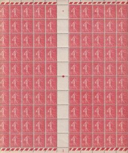 France 146 (Yv 199) Marseille Postal Forgery. Full Sheet W/ Cert.