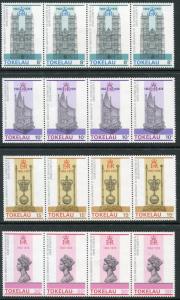 1978 Tokelau Postage Stamps #61-64 Mint Never Hinged Strips of 4