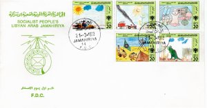 Libya 1983 Sc 1096a-e FDC