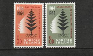 Norfolk Island  Scott#  66-7  MNH