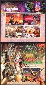 Burundi 2012 Festivals of World Sheet + S/S MNH