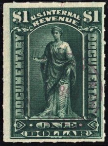 R173 $1.00 Documentary Stamp (1898) Used