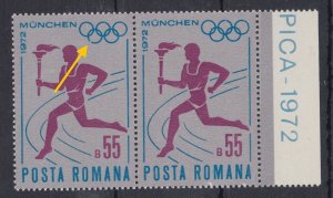 Romania STAMPS 1972 MUNICH MUNCHEN OLYMPICS GERMANY SPORT ERROR MNH POST