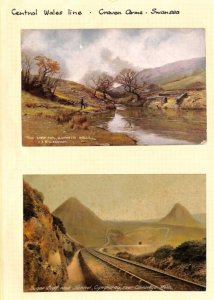 GB Wales LNWR RAILWAY OFFICIAL Postcards{2} Llanwrtyd Wells Sugar Loaf ZP125