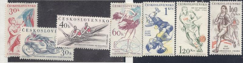 Czechoslovakia  #1023-1029 (MLH)  CV $3.85