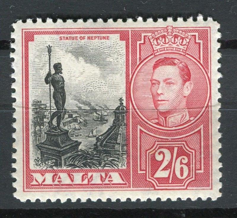 MALTA; 1938 early GVI issue fine mint hinged 2s. 6d. value