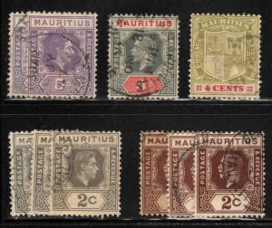 Mauritius ~ 10 Stamps ( 5 Different Types ) ~ Used, MX