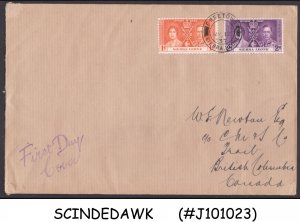 SIERRA LEONE - 1937 KGVI CORONATION - 2V - FDC