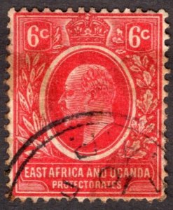 1907, East Africa & Uganda Protectorates 6c, Used, Sc 33