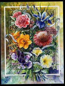 New Zealand Scott 1707a  MNH** Flower Souvenir sheet 2001