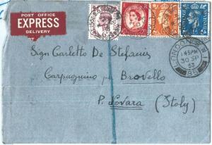 72467 - GREAT BRITAIN - POSTAL HISTORY: BOOKLET STAMP on EXPRESS MAIL cover 1953