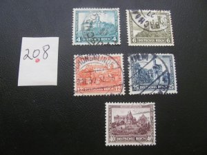 Germany 1932 USED  SC B44-48 SET VF/XF 110 EUROS (208)