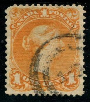 23 Canada 1c Queen Victoria, used