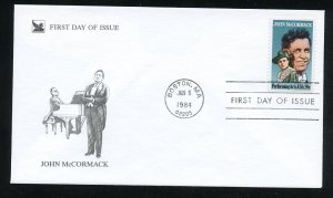 US 2090 Performing Arts - McCormack UA Reader's Digest cachet FDC