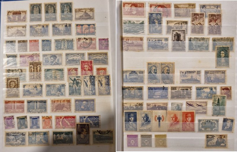 France Stamps 1930s'. Great Lot From Old Collection. #679