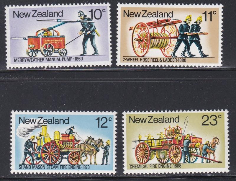 New Zealand # 635-638,  Fire Fighting Equipment,  NH, 1/2 Cat.