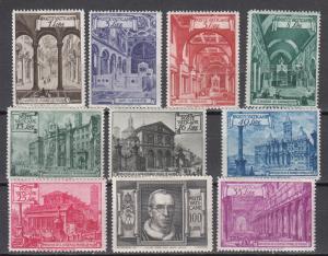 Vatican City - 1949 Basilicas  Sc# 122/130 - MNH