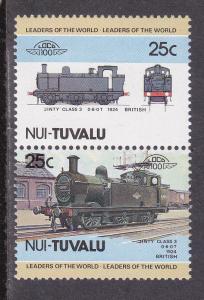 Tuvalu - Nui # 8, Trains, Mint Never Hinged Pair