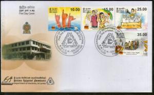 Sri Lanka 2015 Department of Election Ballot Flags Voters Finger 4v FDC# 18166