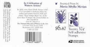 US#3126-3127b $0.32 Botanical Printspane of 20+label  (MNH) CV$13.00