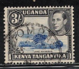 KENYA, UGANDA & TANGANYIKA Scott # 82a Used - KGVI & Lake Naivasha b